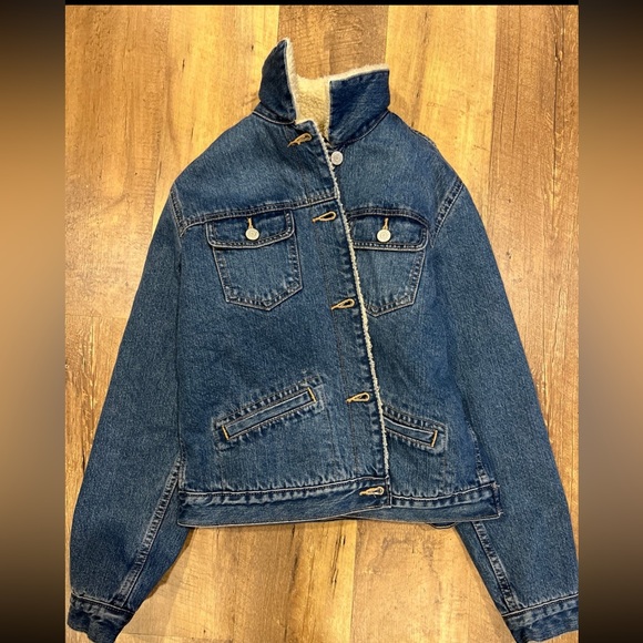 Gap denim Jean Jacket Sherpa lined - Picture 2 of 9